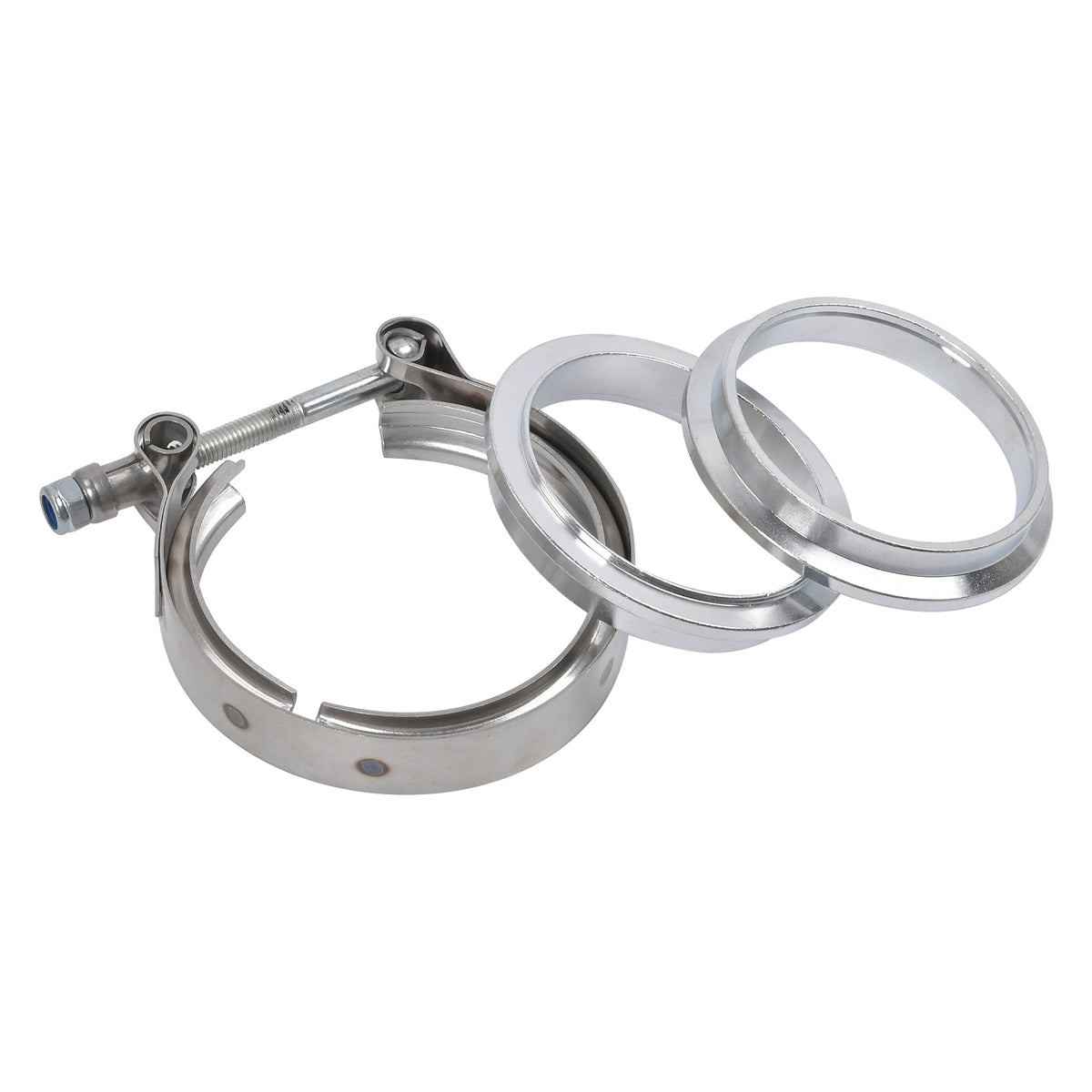 V-Band Klemme Ø76.2mm (3") + Flansche – Edelstahl Turbo Auspuff Kit