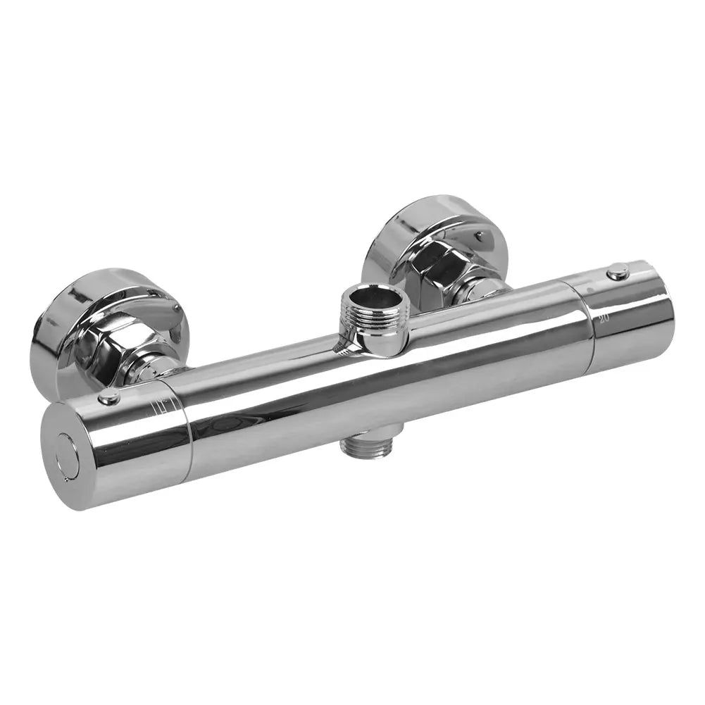 Chrome Bathroom Thermostatic Bath Shower Mixer Taps Deck Mounted Valve Bar Tap