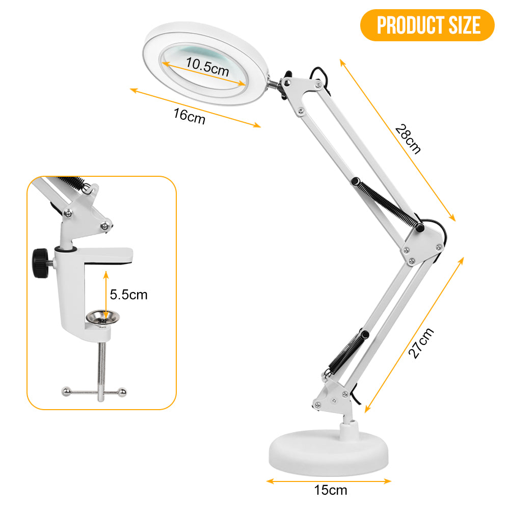 72LED Lupenleuchte 8X Dioptrien Arbeitsleuchte Lupenlampe Lupe Licht