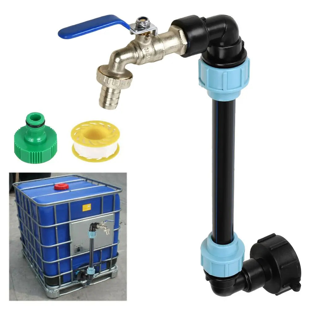 IBC Schwanenhals +3/4" Auslaufhahn Adapter Für Container Zubehör