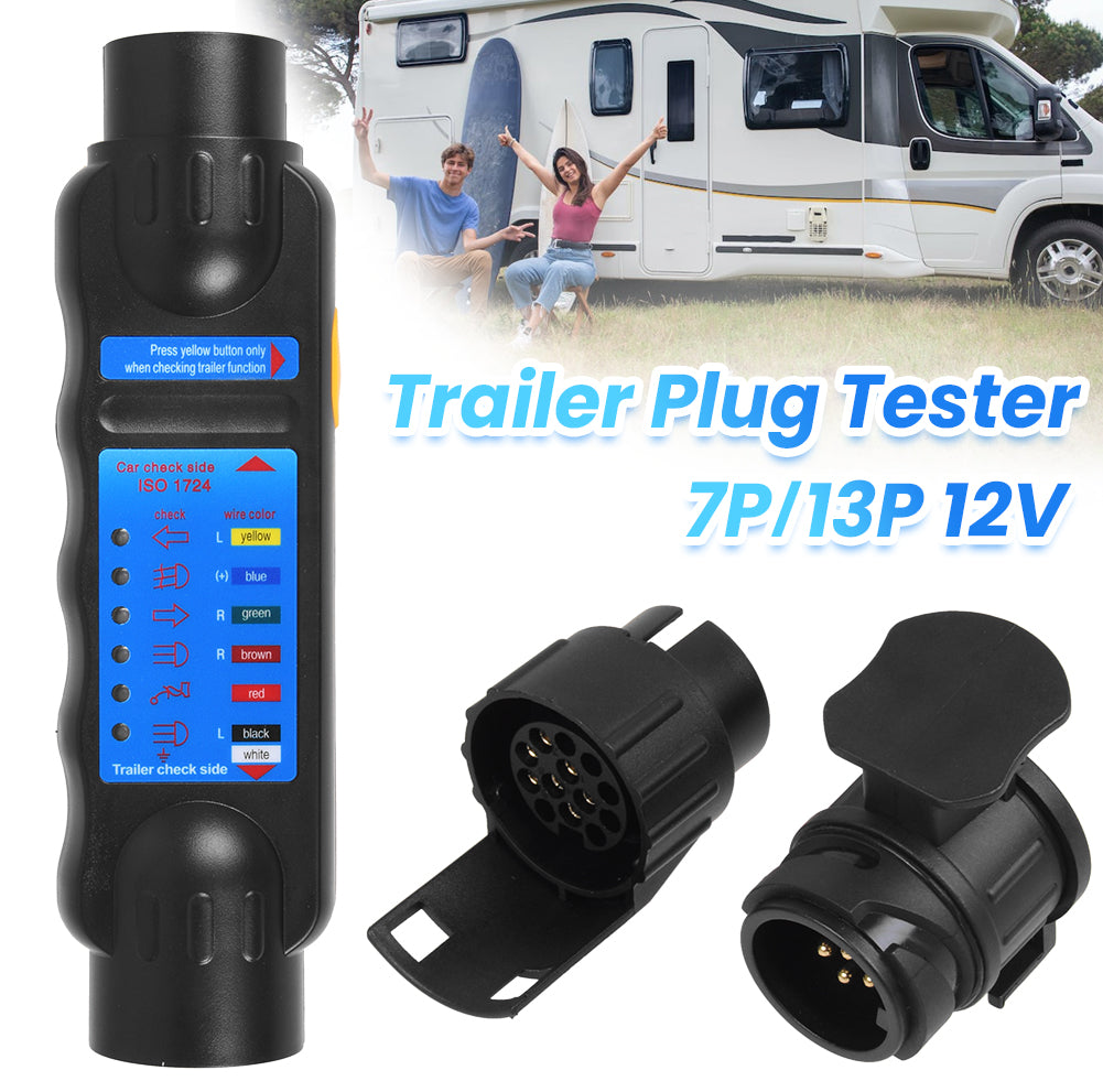 Prüfgerät Anhänger Tester 7- 13 Polig 12V Trailer Beleuchtungstester