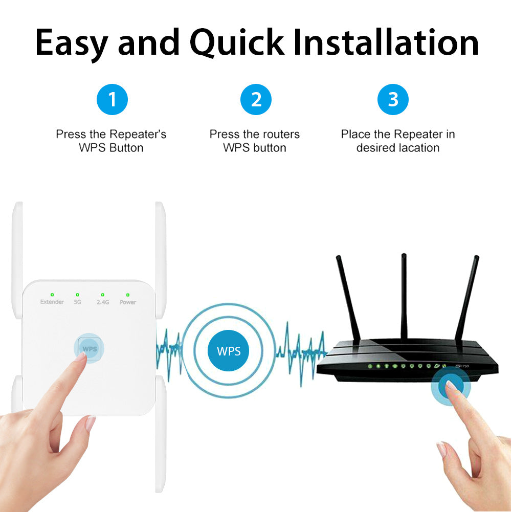 Wireless WLAN Repeater Verstärker Integrierte Steckdose
