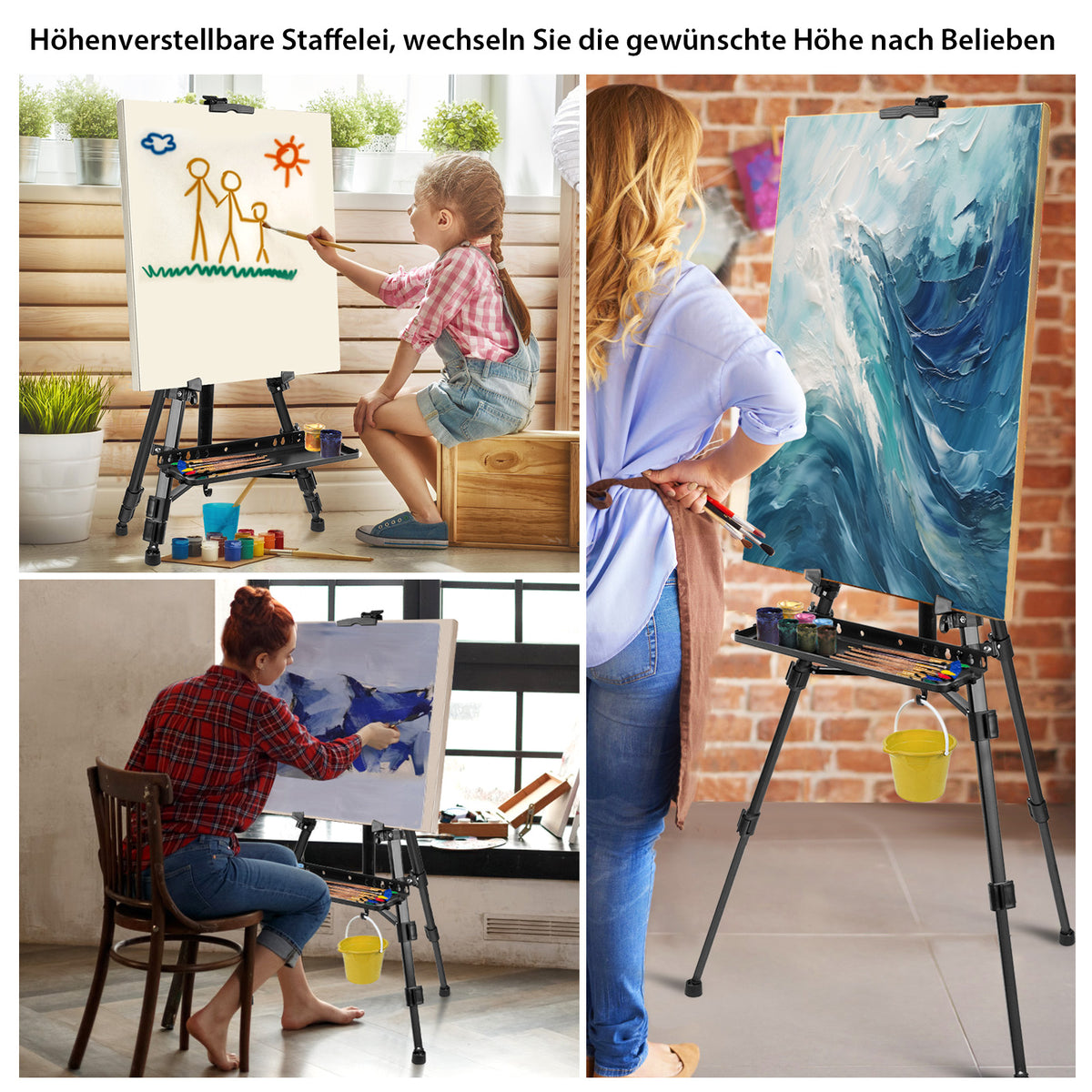 Staffelei Atelierstaffelei Höhenverstellbare Aluminium Staffelei
