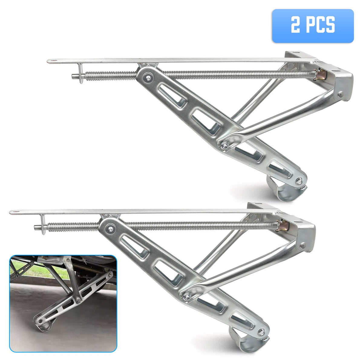 2x Wohnwagen Stütze = 1200 kg Universal Kurbelstütze Ausdrehstütze