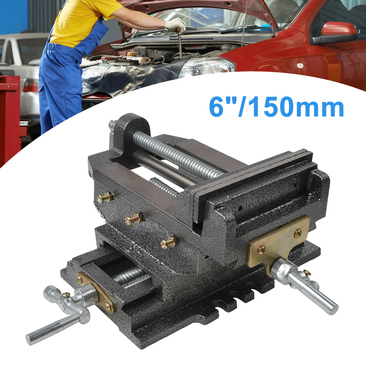 Maschinenschraubstock 2-Achsen 150mm Schraubstock Kreuztisch Frästisch