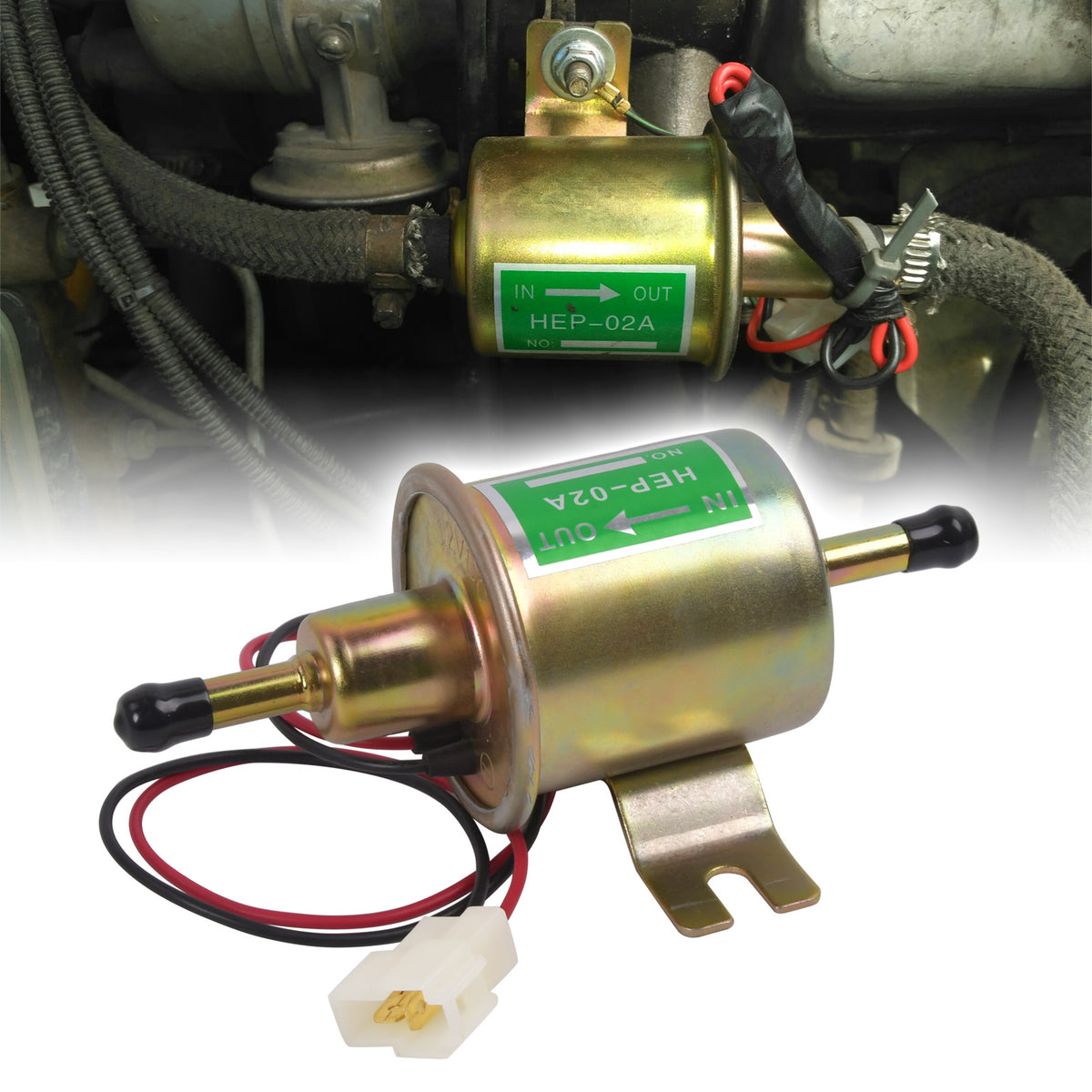 12V HEP-02A Universal Kraftstoffpumpe Benzinpumpe Elektrische