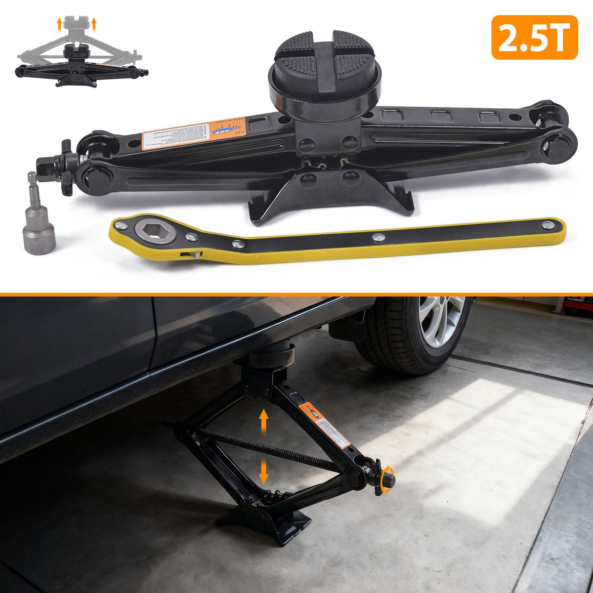 Auto Scherenwagenheber Wagenheber Pannenhilfe 2.5T Autoheber