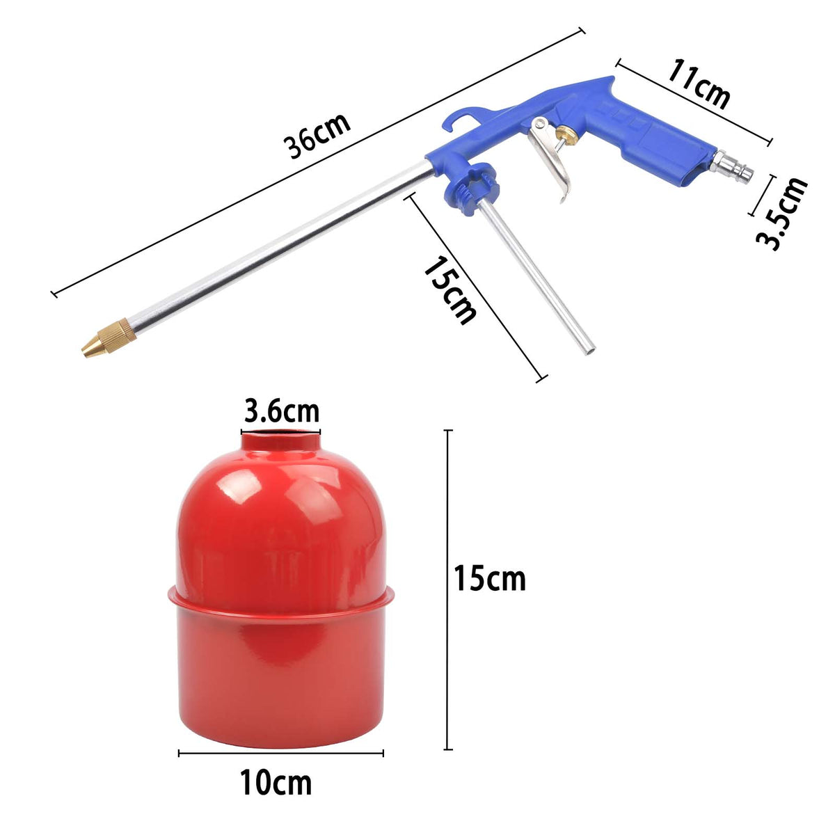 Profi Druckluft Reinigungspistole 1000ml Waschpistole Sprühpistole