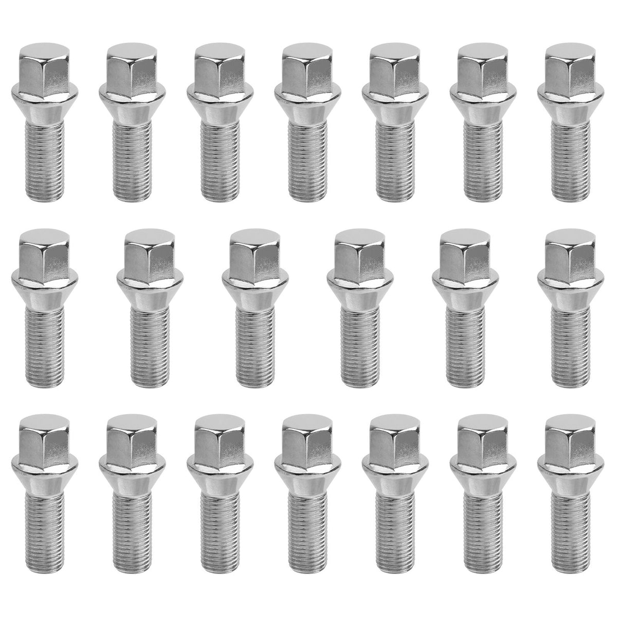 20x Radschrauben Radbolzen Kegelbund 60° M14 x 1,5 Gewindelänge