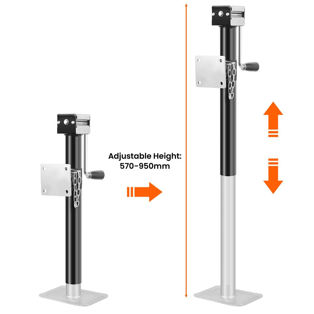 2x Ausdrehstütze klappbar 2300kg Abstellstütze 570-950mm Stützfuß Anhänger