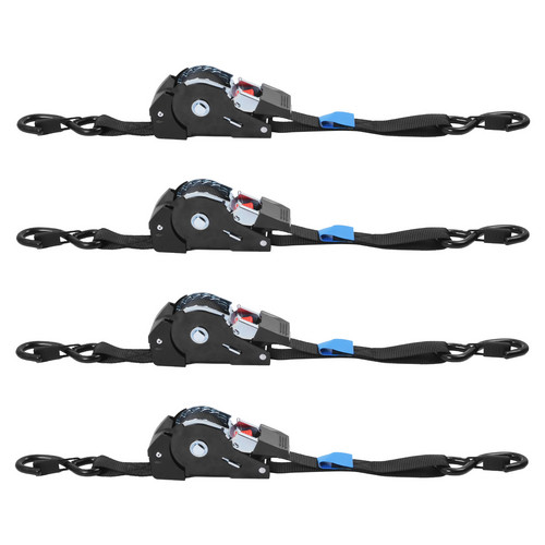 4x Automatik Spanngurt Zurrgurt mit Ratsche und Haken Ratschengurt