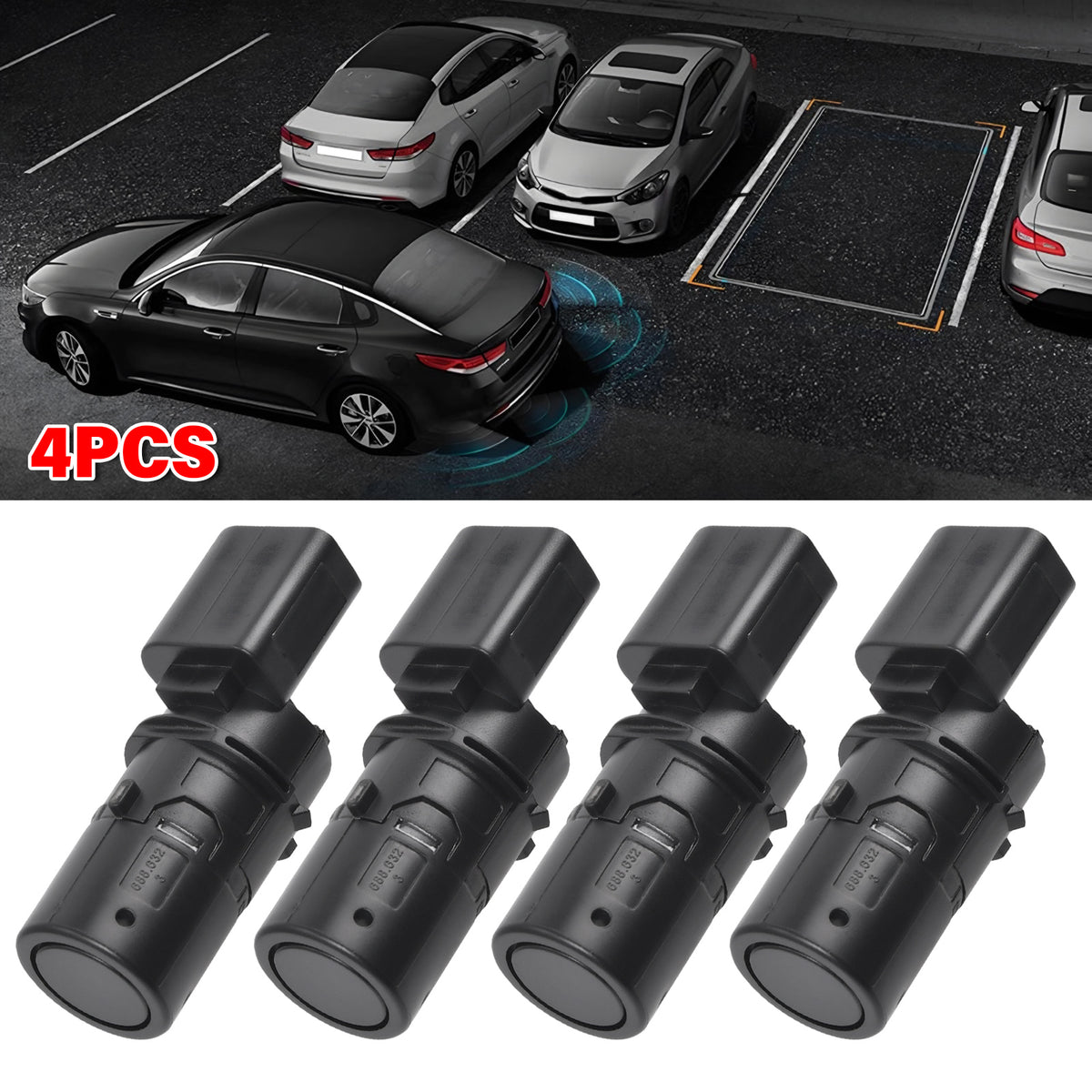 4x Parksensor PDC Sensor Vorne Hinten für Audi A6 4B2 4F2 4FH 4B5 4F5