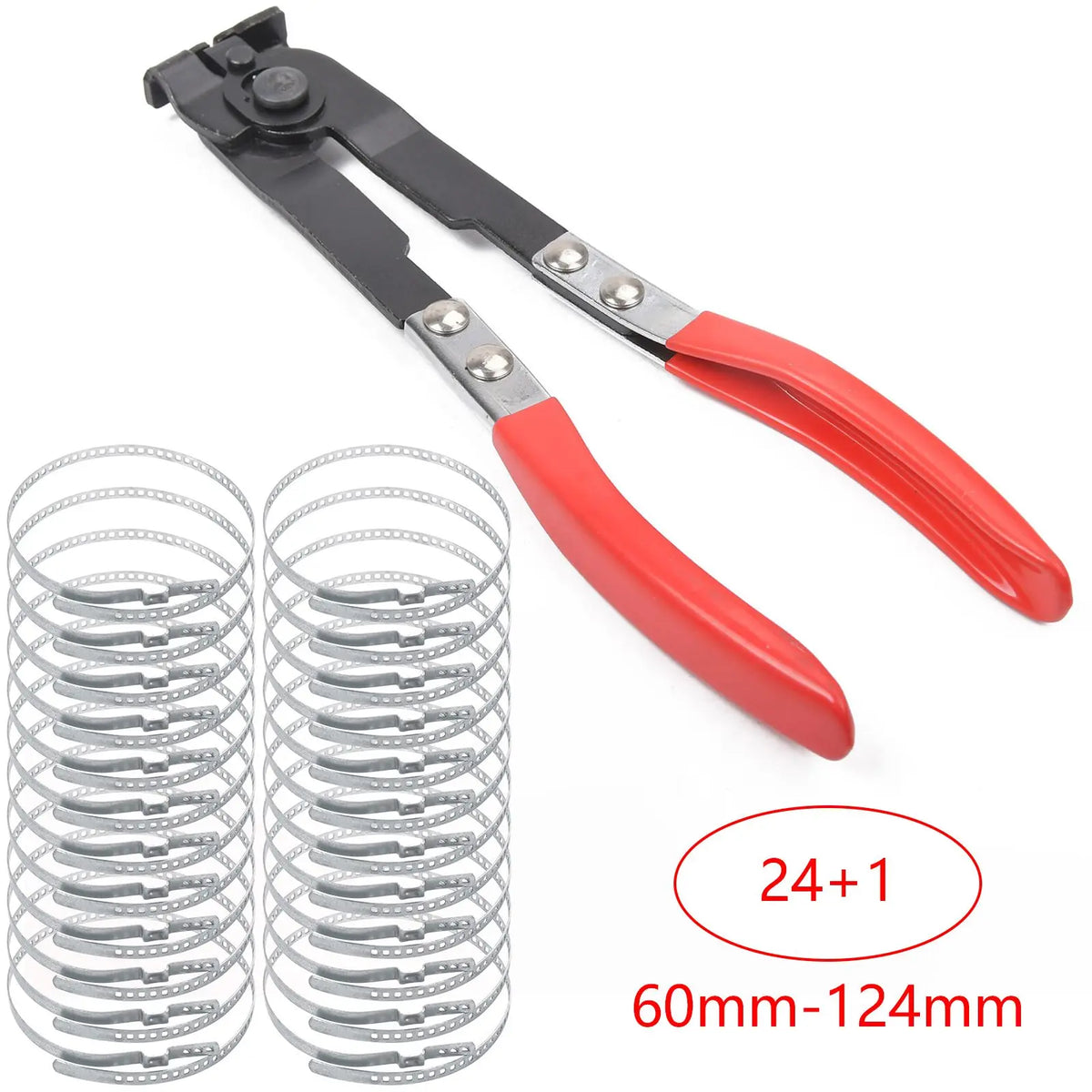 24x ACHSMANSCHETTEN SCHELLEN 60-124 mm + ACHSMANSCHETTENZANGE