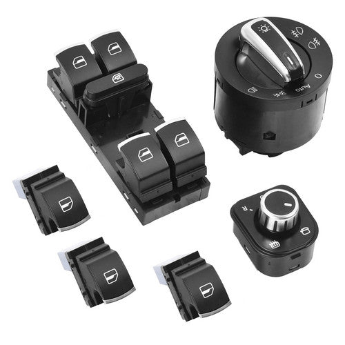 Lichtschalter Spiegel Set Fensterheberschalter Für VW Golf 5 6 Passat 3C