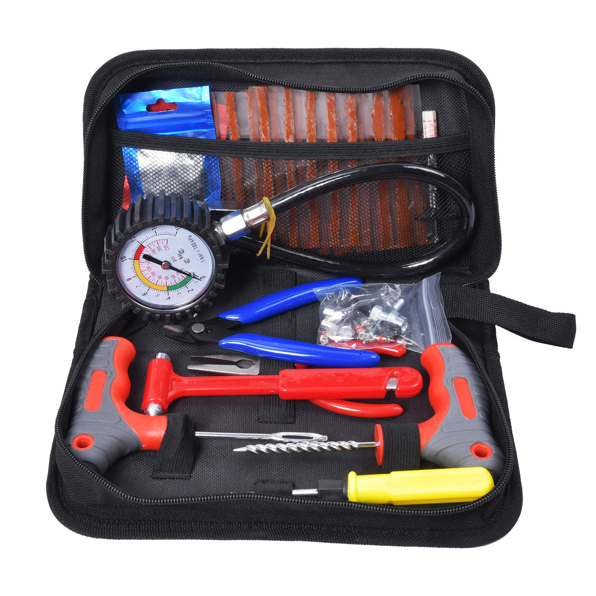 Auto Reifenreparatur Set Kfz Pkw Pannenset Vulkanisier Flickzeug + Zange