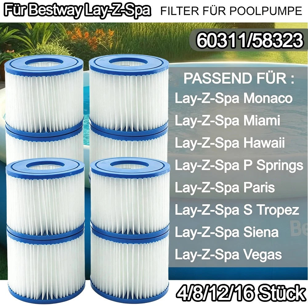 16er Filter für Bestway Lay-Z-Spa VI Gr. 6 60311 58323