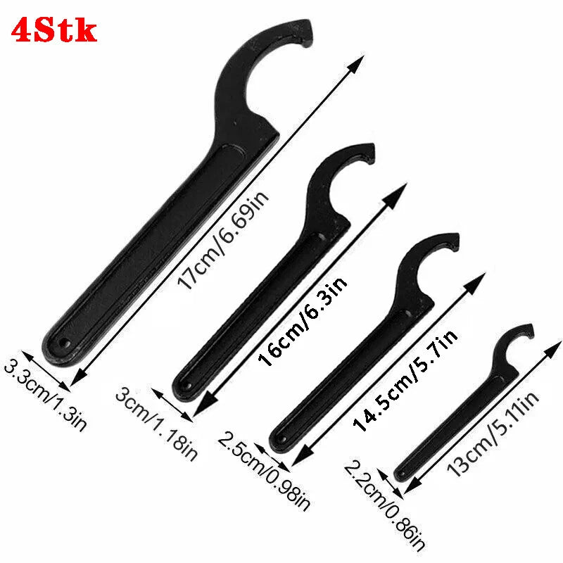 4x Hakenschlüssel HakenSchlüssel verschiedene Schlüssel 22-42mm