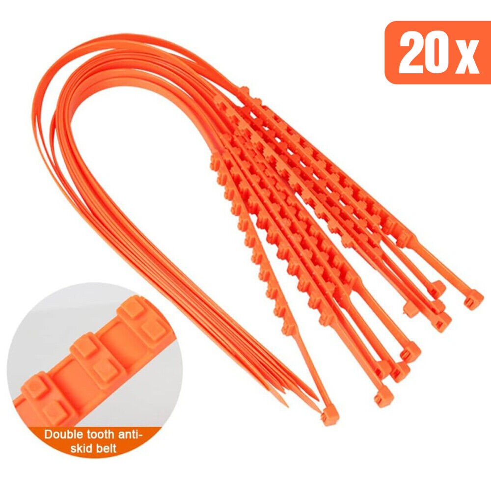 20X Anti-Rutsch Schneekette Schnee Eis Kette Anfahrhilfe Reifenkette Auto PKW