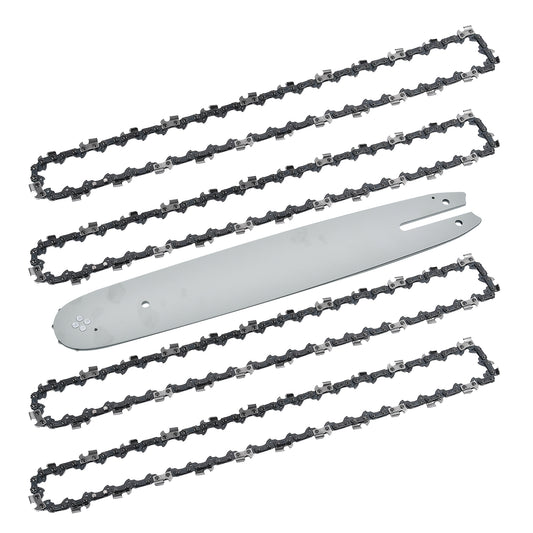 4x Sägekette + 1 Schwert 35cm 3/8" 50 1,3mm