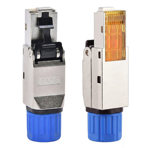 10x Cat 8 Netzwerkstecker RJ45 Stecker Netzwerk Metall werkzeuglos CAT8.1 LAN