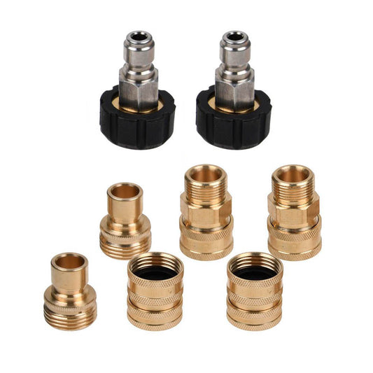 8x Hochdruckreiniger-Adapter-Set M22 schwenkbar auf 3/8 Zoll