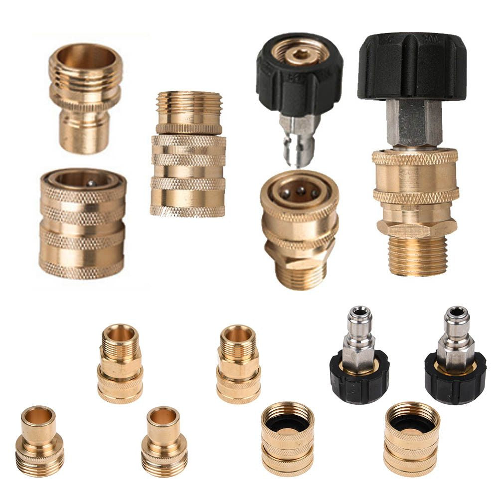 8x Hochdruckreiniger-Adapter-Set M22 schwenkbar auf 3/8 Zoll