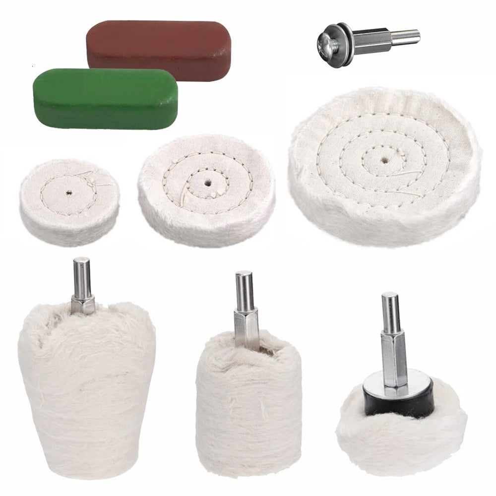 9X Polishing Buffing Pad Mop Wheel Drill Kit