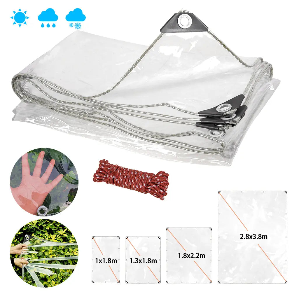 Plane Transparent PVC Abdeckplane wasserdicht Durchsichtige Plane mit Ösen