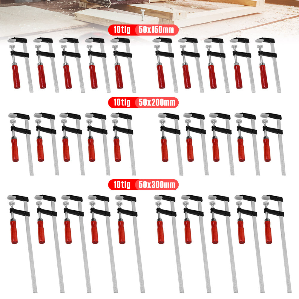 10X SCHRAUBZWINGEN-SET 150/300MM TEMPERGUß SPANNZWINGE LEIMZWINGE
