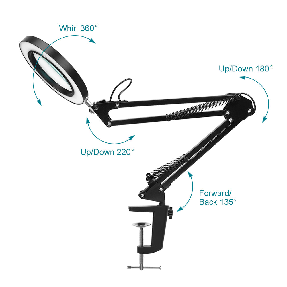 Lupenleuchte 8X Dioptrien Arbeitsleuchte Lupenlampe Lupe Licht