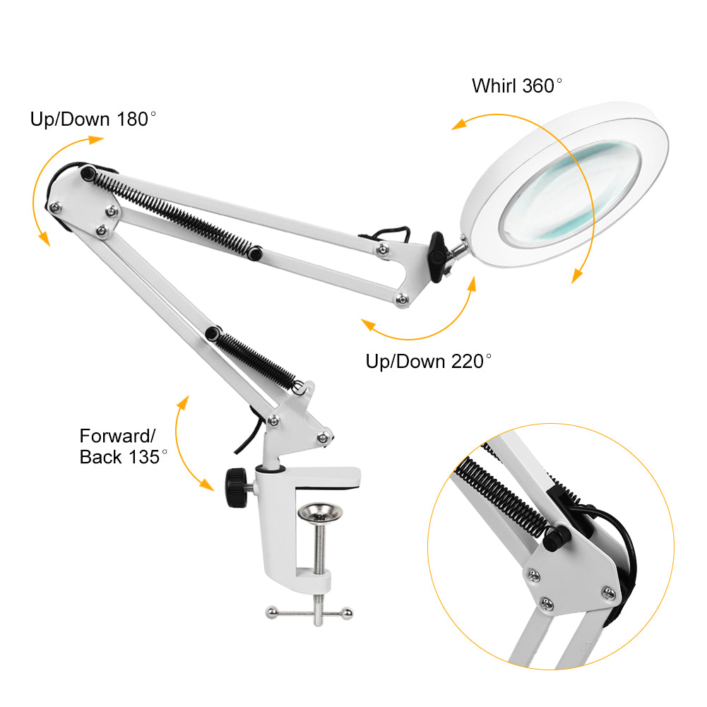 72LED Lupenleuchte 8X Dioptrien Arbeitsleuchte Lupenlampe Lupe Licht