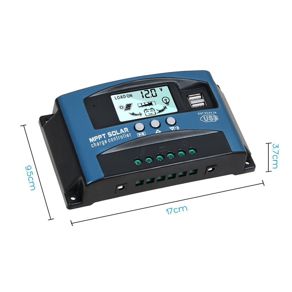 MPPT Solar Ladegerät Controller Panel Regler mit 2 USB Digital LCD