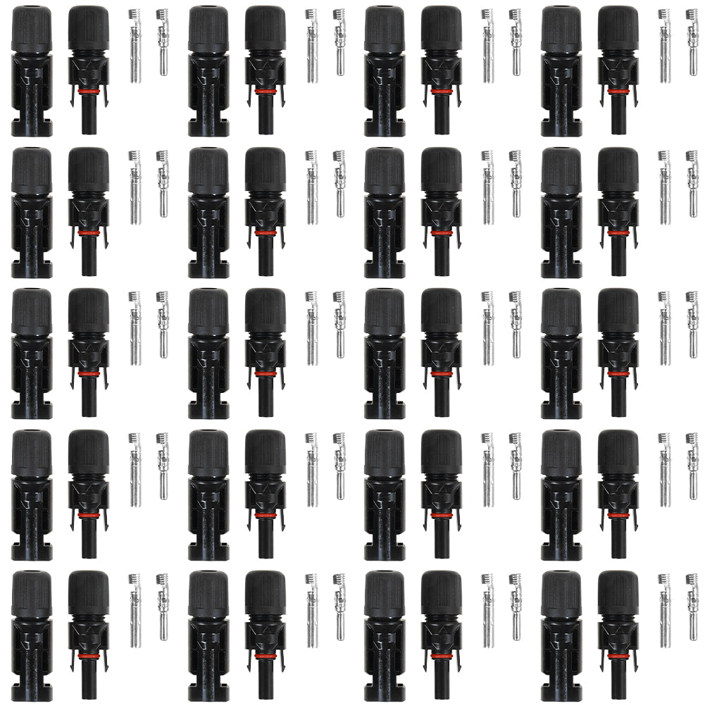 20x Solarstecker Solar Buchse + Stecker Kupplung Kabel Buchse 2,5-6 mm²