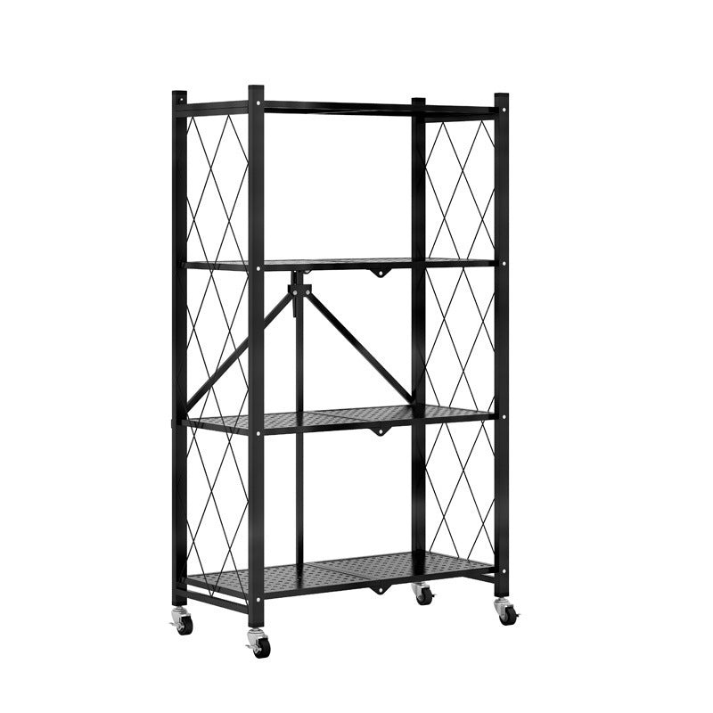 Faltbare Metallregale mit 4 Ebenen, Lagerregal, Robustes