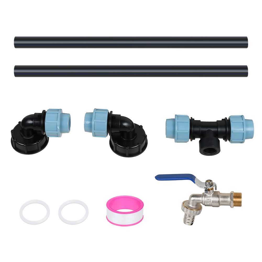 IBC Adapter Verbindungsset für 2 IBC Regenwassertanks Nebeneinander