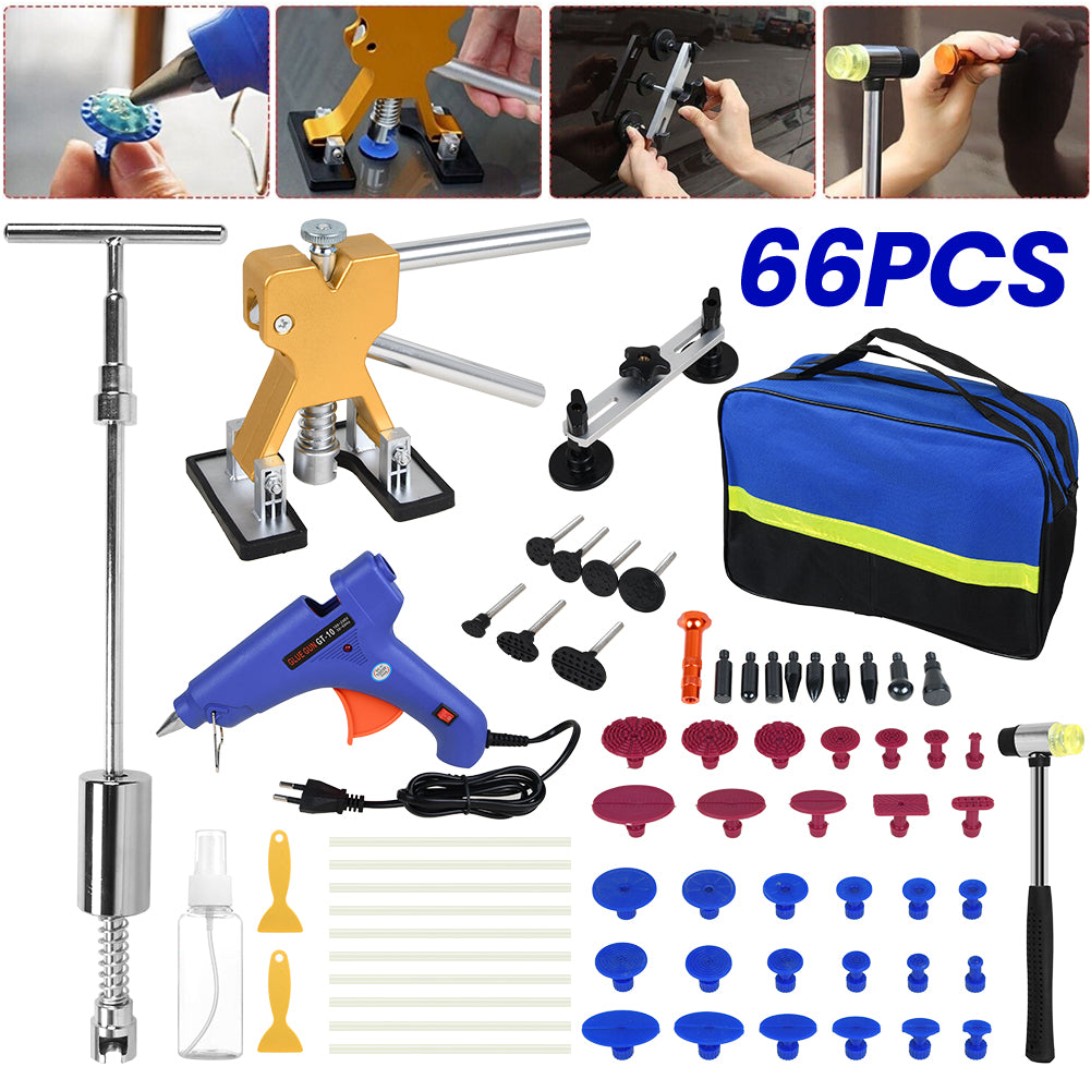 66Tlg. Ausbeulwerkzeug Auto Beulen Reparatur Set Dellenlifter