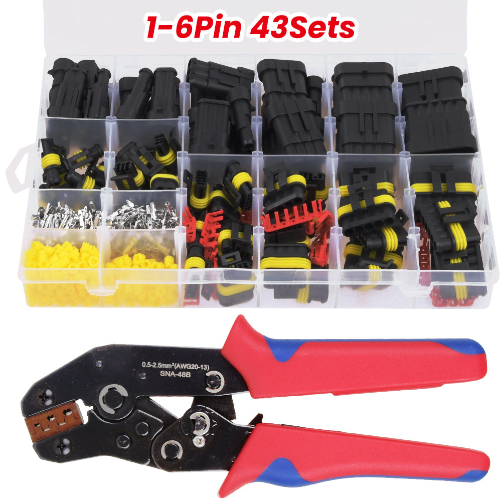 708x Auto KFZ Stecker Kit Steckverbindung 1-6 Pin Wasserdicht Kabel