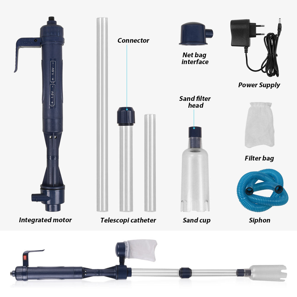 Elektrische Aquarium Wasserwechsel Set Mulmsauger Kiesreiniger