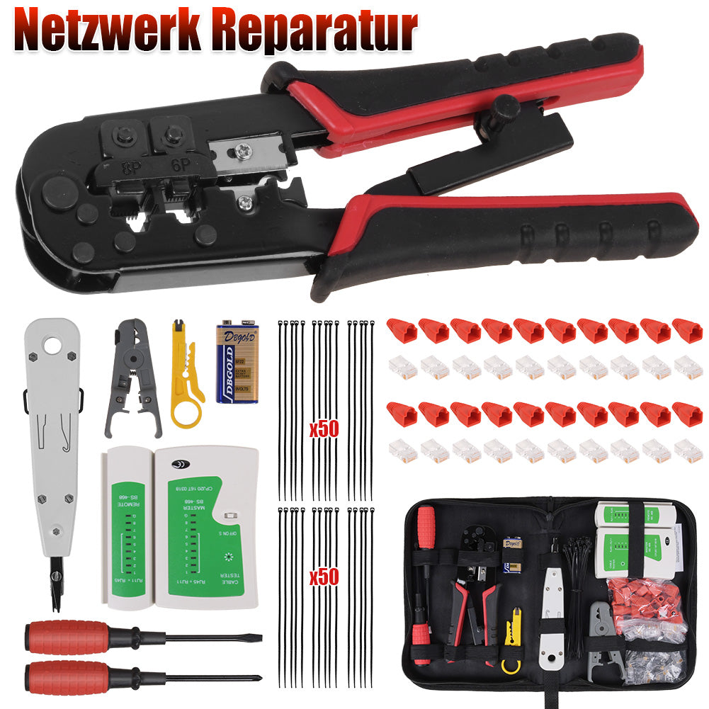 Netzwerk Reparatur Werkzeug LAN Elektronik Crimpzange RJ45/11 Stecker