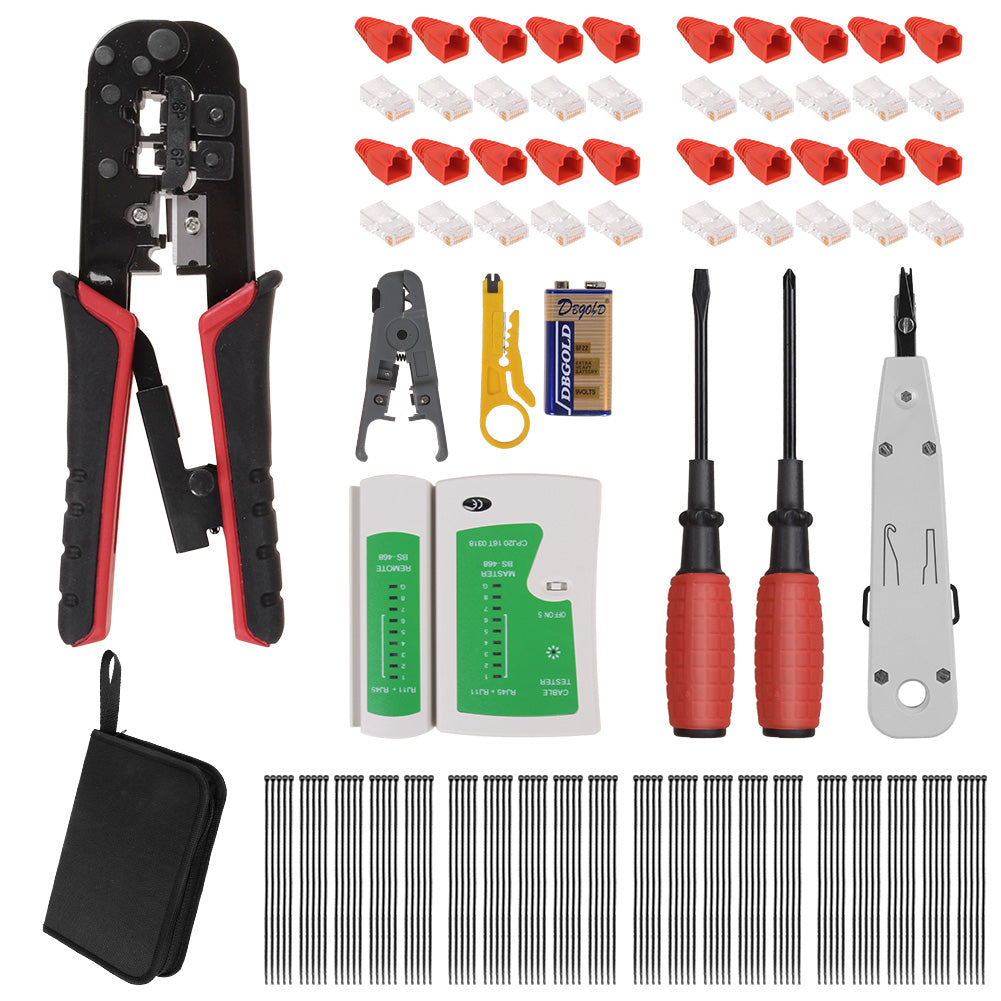 Netzwerk Reparatur Werkzeug LAN Elektronik Crimpzange RJ45/11 Stecker