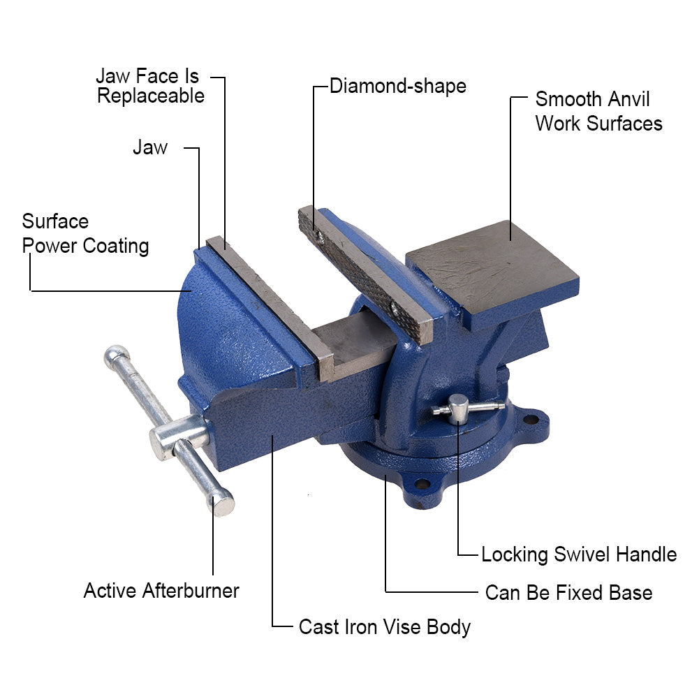 Schraubstock Amboss 360° drehbar Drehteller Werkbank