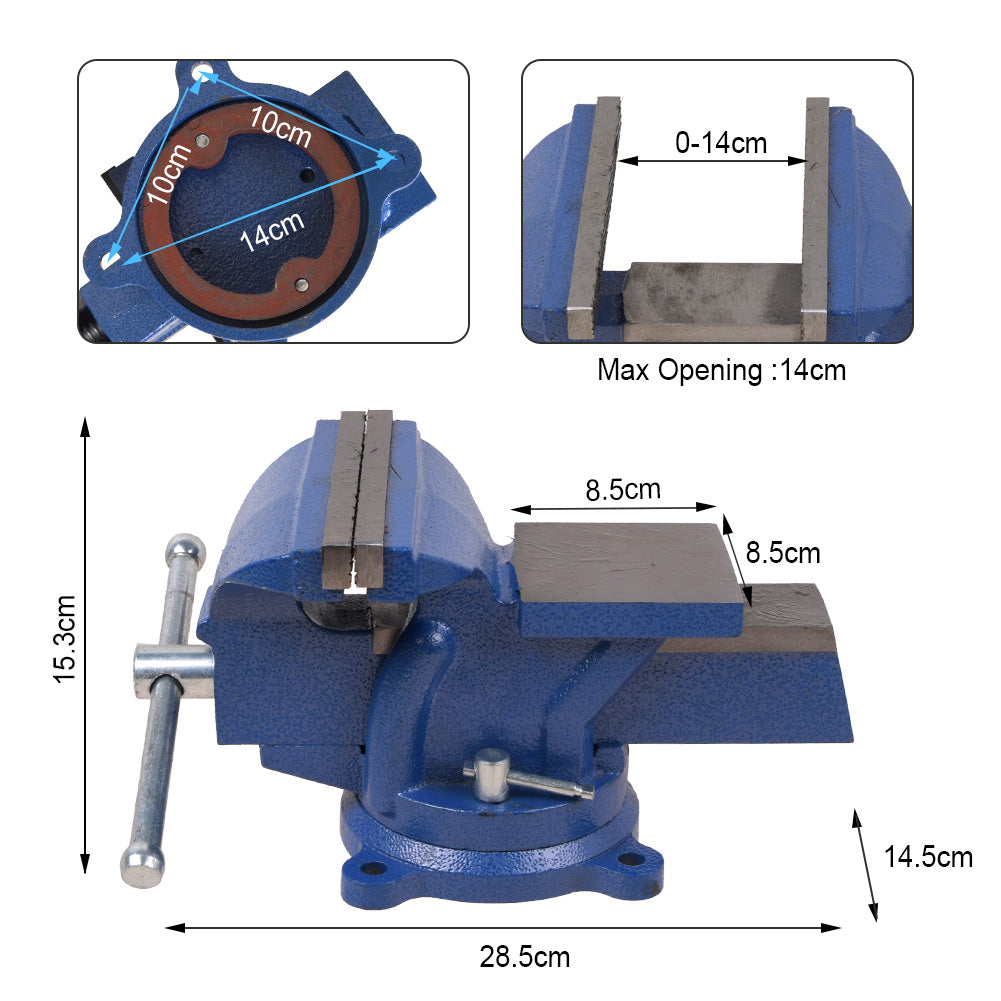 Schraubstock Amboss 360° drehbar Drehteller Werkbank