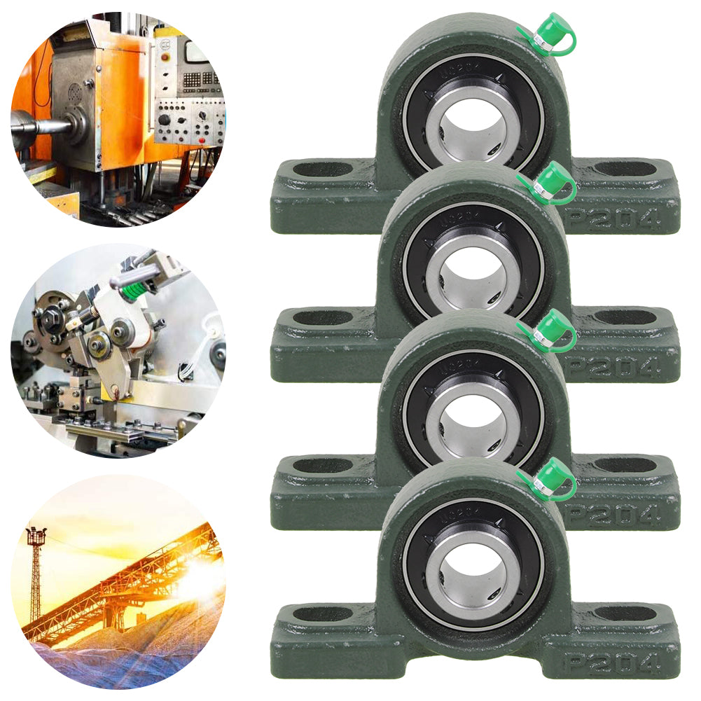 4er Set Lagerbock UCP 204 Stehlager 20mm Welle Gehäuselager
