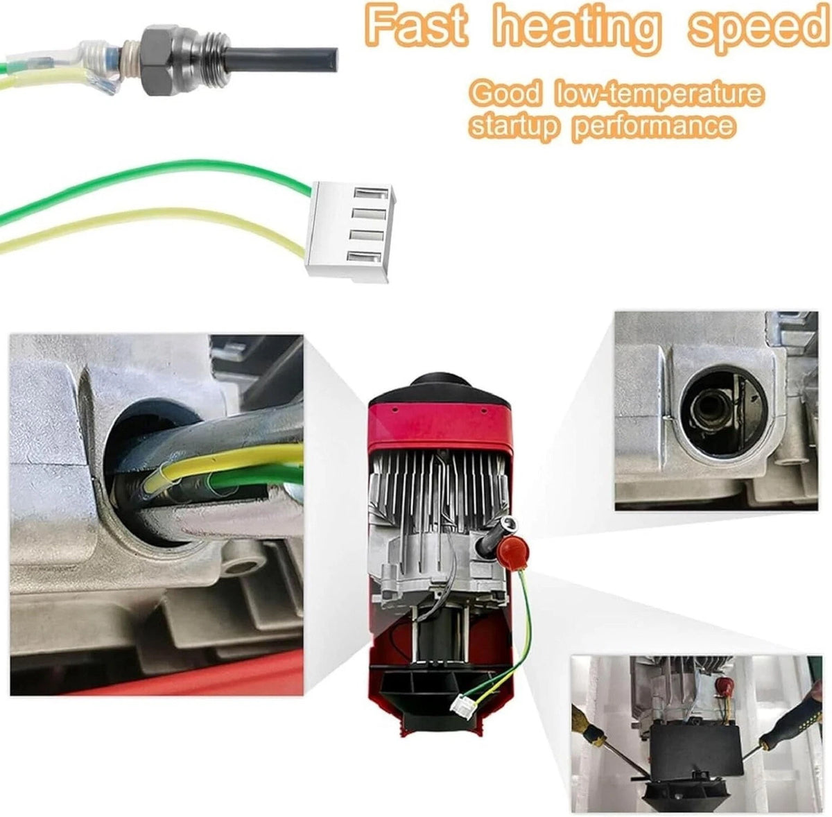 5-tlg Auto Air Diesel Dichtung Keramische Glühkerze Kit