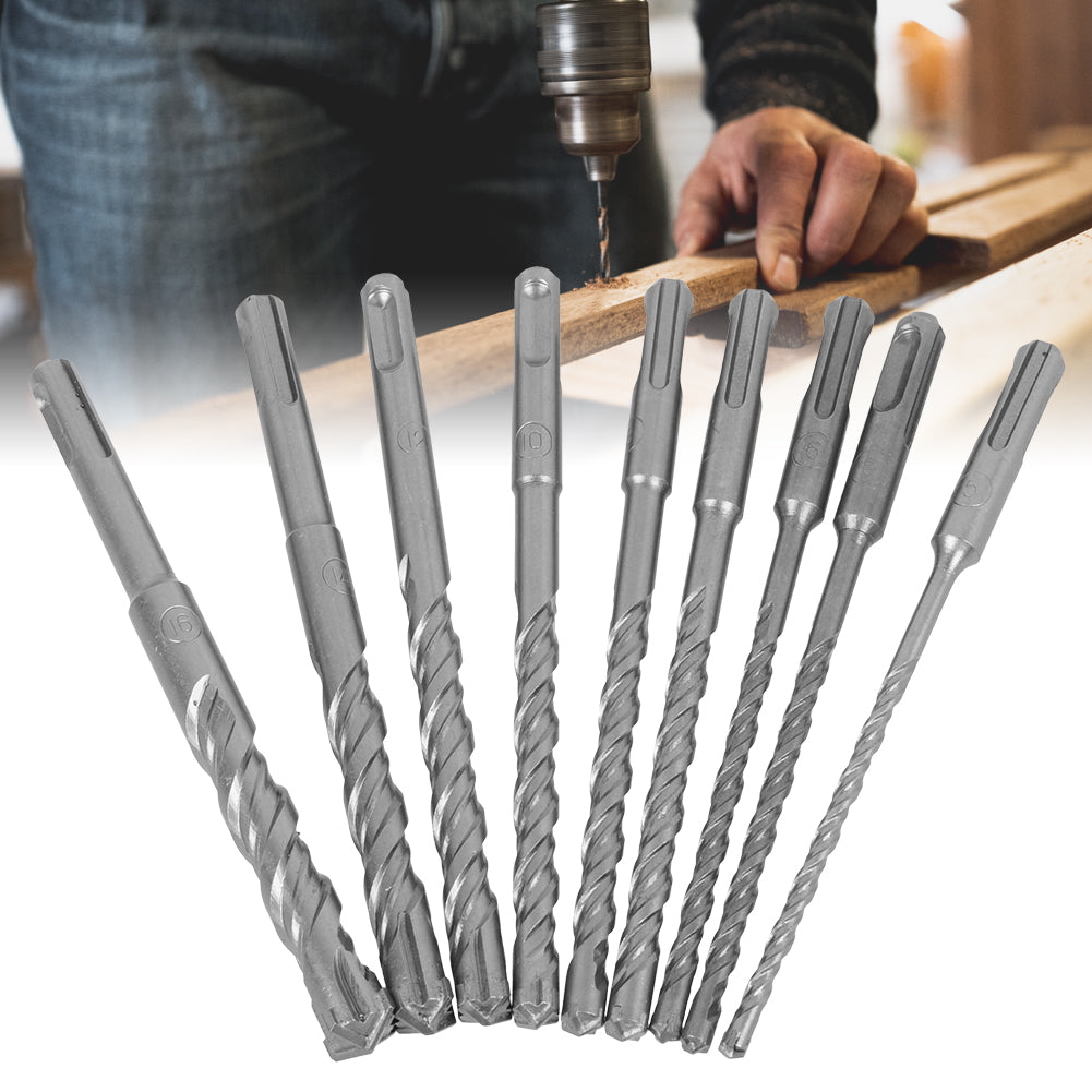 9x SDS-plus Betonbohrer Set Bohrer Steinbohrer Hammerbohrer 5-16MM