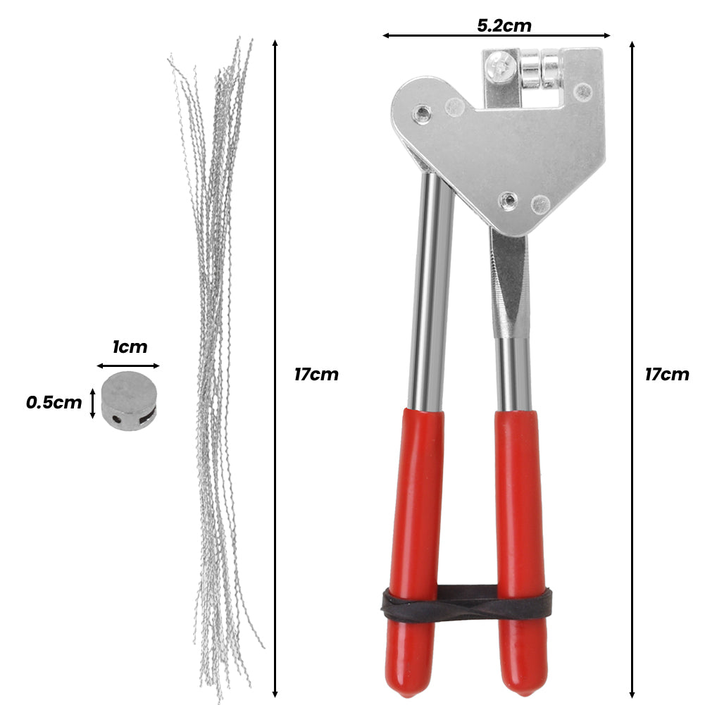 Plombenzange Bleiplombenzange Stahl + 20 Plombendrähte