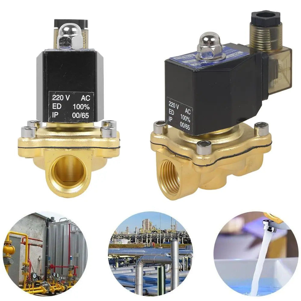 Magnetventil Messing 1/2" 0-10 Bar Viton NC Stromlos Geschlossen