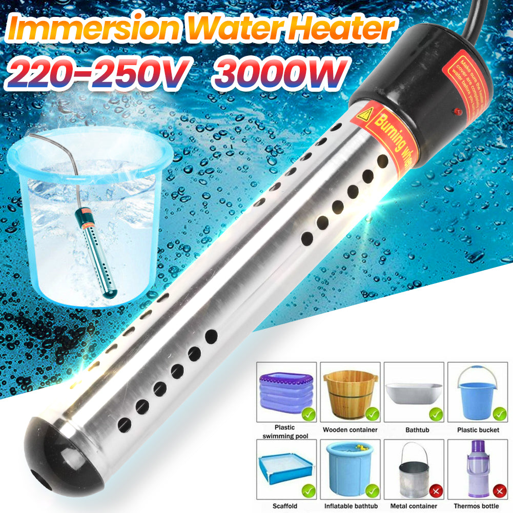 3000W Schwarz Poolheizung Tauchsieder Elektrischer Warmwasserbereiter