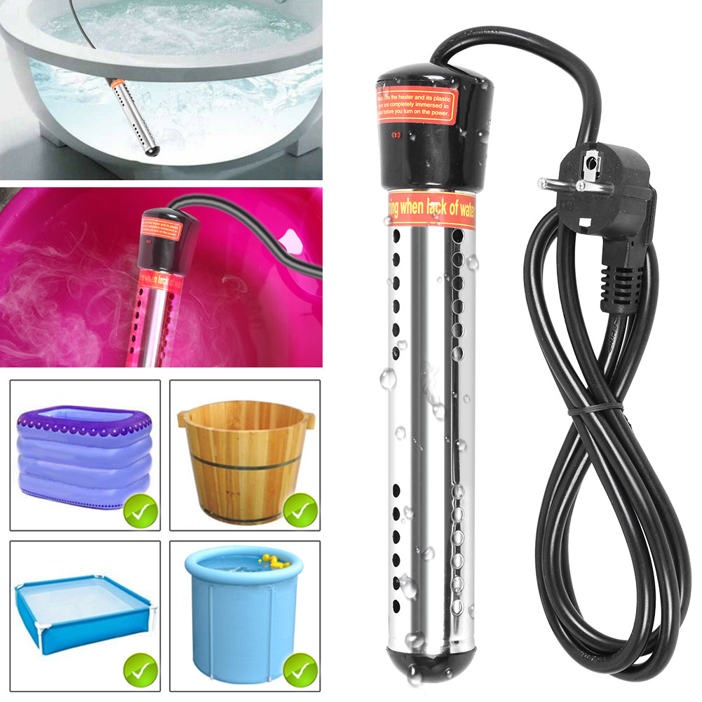 3000W Schwarz Poolheizung Tauchsieder Elektrischer Warmwasserbereiter