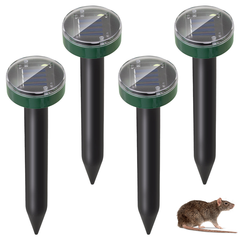 4 Stück Solar Maulwurfschreck Wühlmausschreck Maulwurf Maulwurffalle